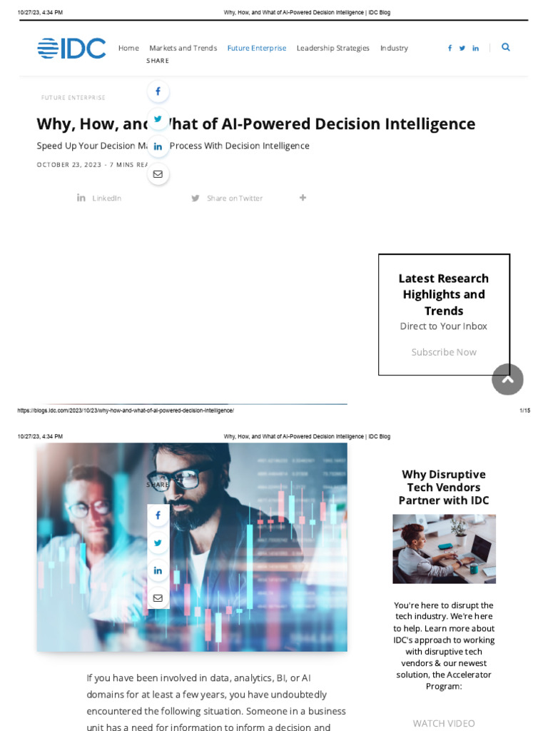 Why, How, and What of AI-Powered Decision Intelligence - IDC Blog | PDF ...