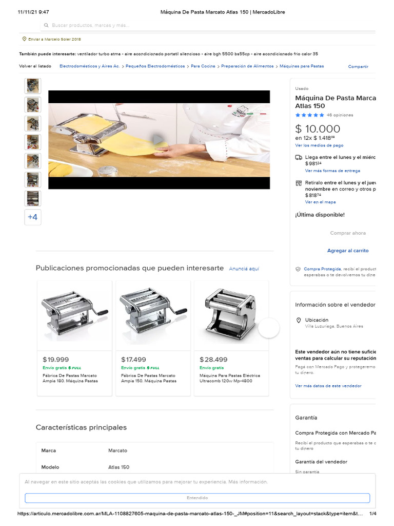 Accesorio Para Ravioles Para Máquina Para Pasta Modelo Atlas 150