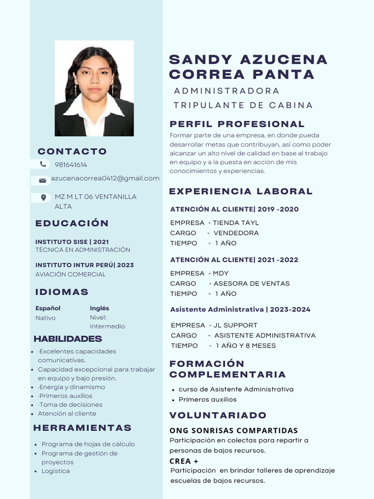 Perfil Profesional de Sandy Correa | PDF | Business