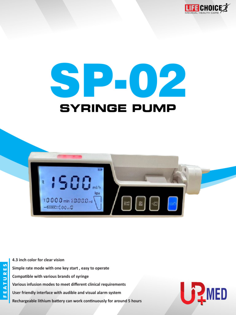 SP-02 Syringe Pump Features & Specs | PDF