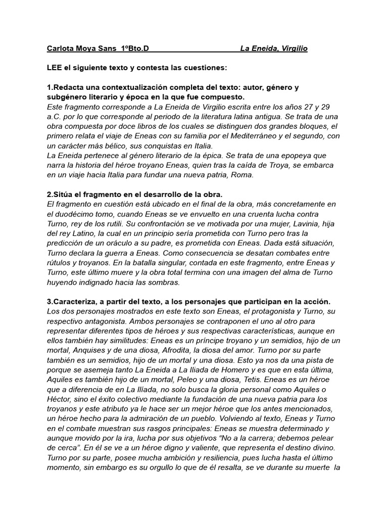 La Eneida | PDF | Eneida | Eneas