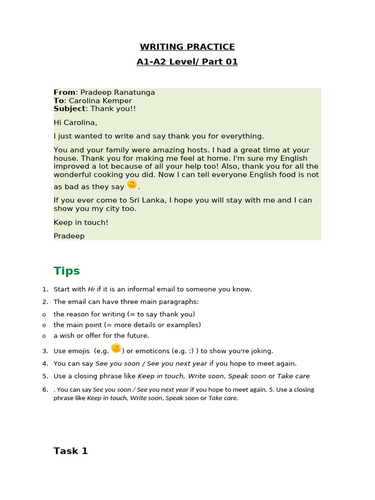 Writing Practice 01 | PDF