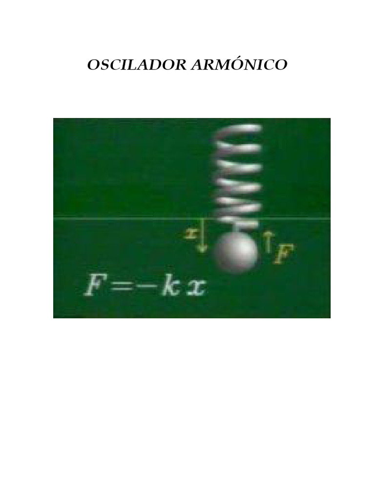 Guía del Oscilador Armónico | PDF | Oscilación | Péndulo