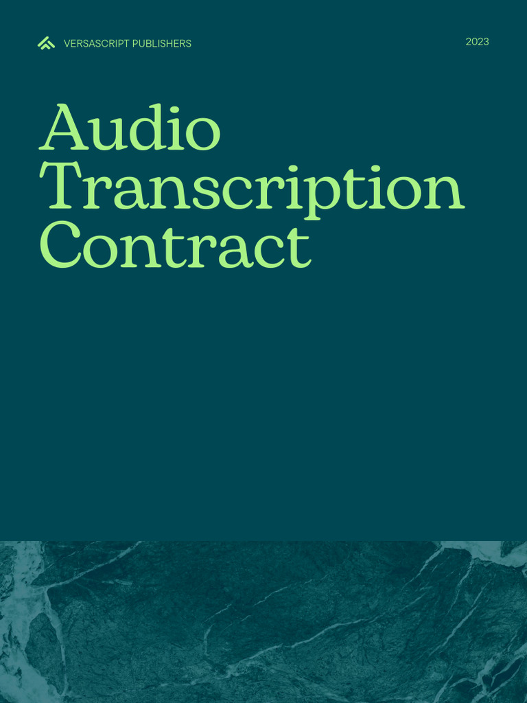 View of Audio Transcription Contract | PDF | Employment | Non Disclosure Agreement