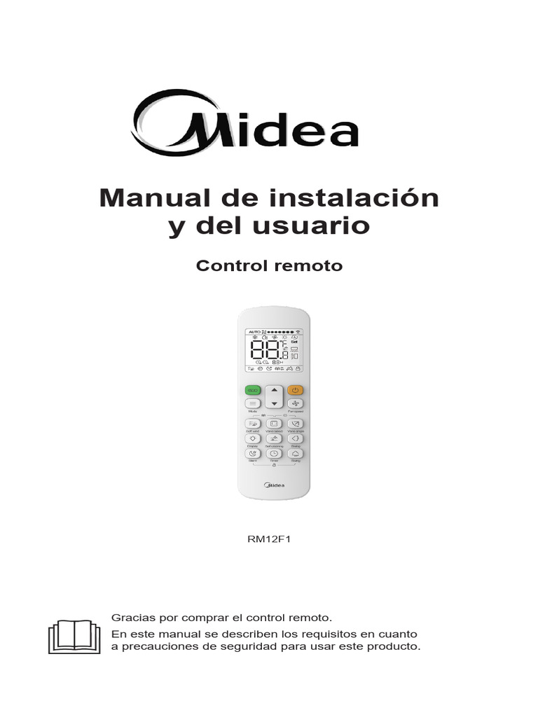 Manual Control Remoto Midea RM12F1 | PDF | Control remoto | Aire ...