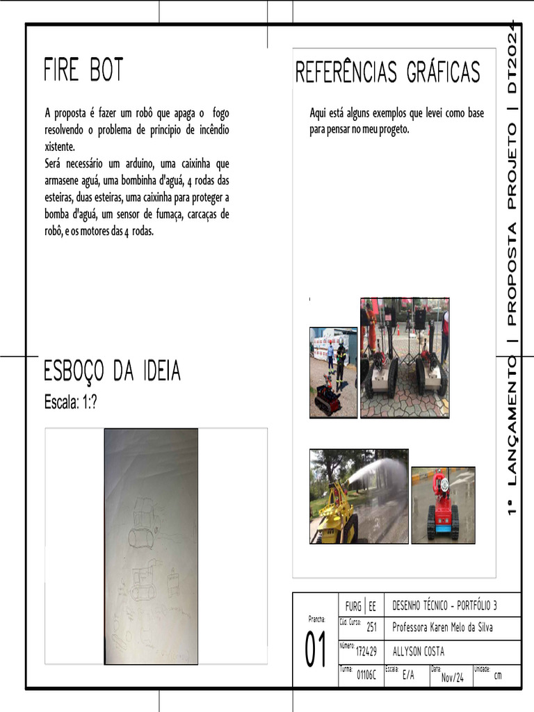 Robô Apagador de Incêndio: Projeto Arduino | PDF