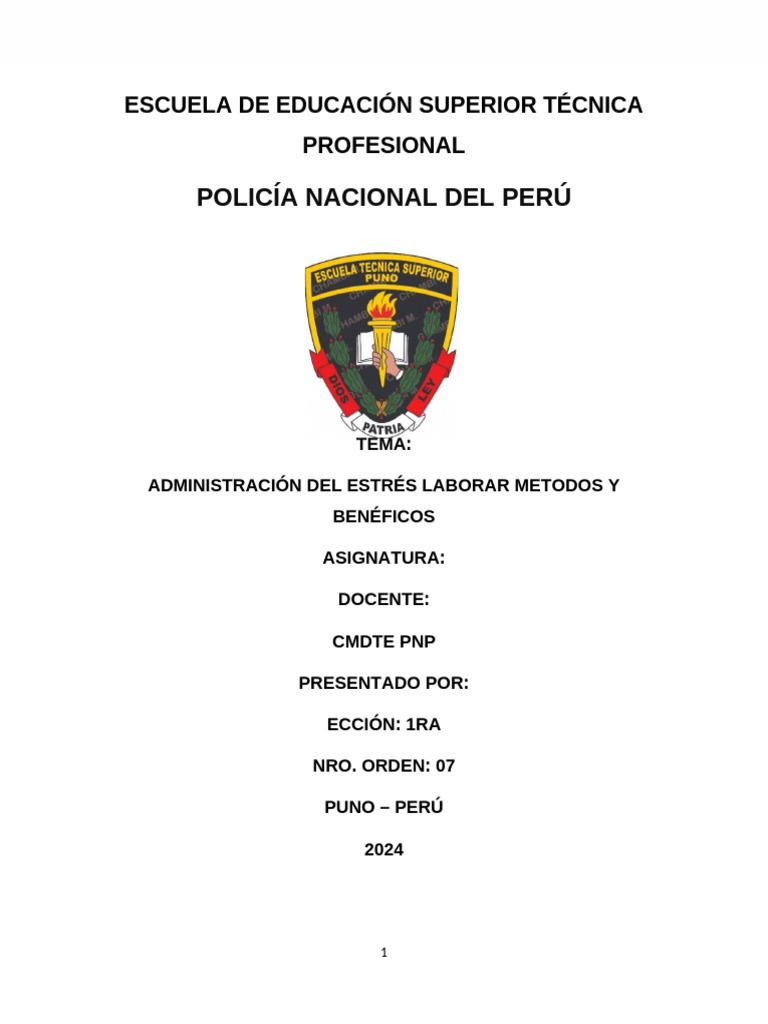 Administración Del Estrés Laborar Metodos y Benéficos 6608 | PDF ...