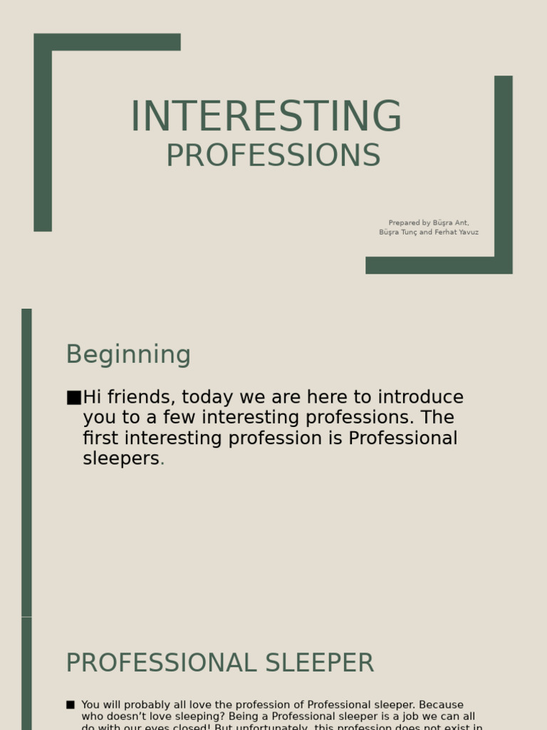 Unique Careers: Professional Sleepers & Color Experts | PDF | Color | Video
