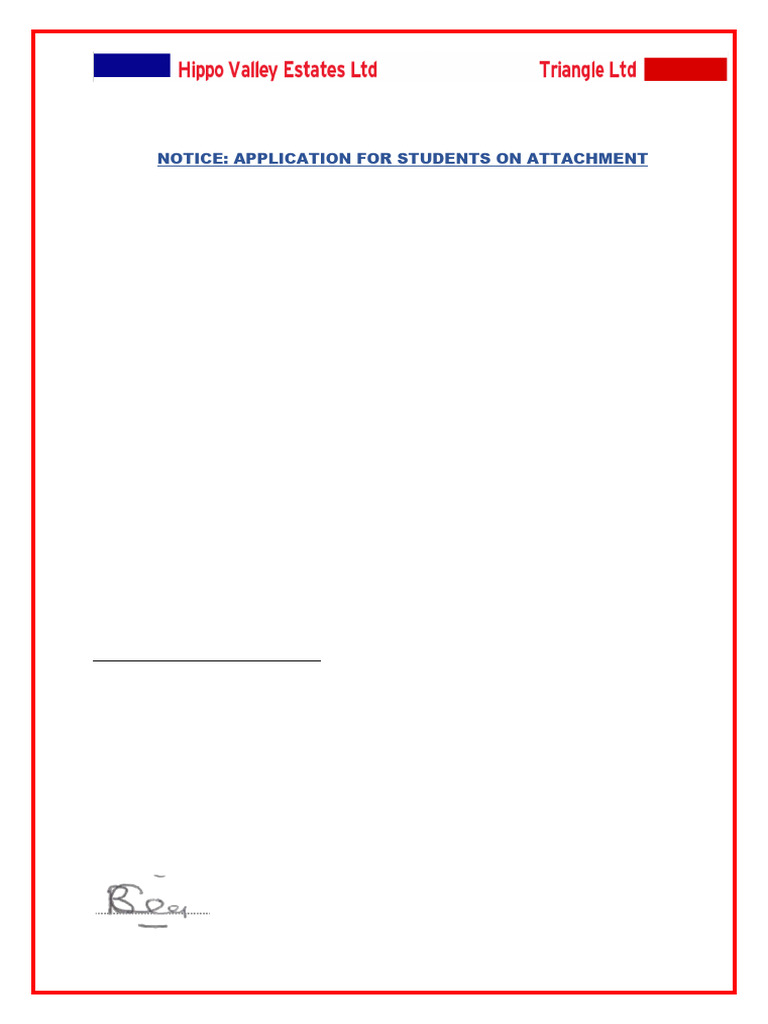 Student Attachment Program Announcement | PDF