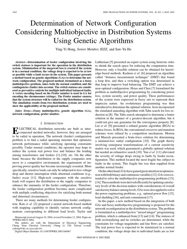 Genetic Algorithms for Network Configuration | PDF | Mathematical ...
