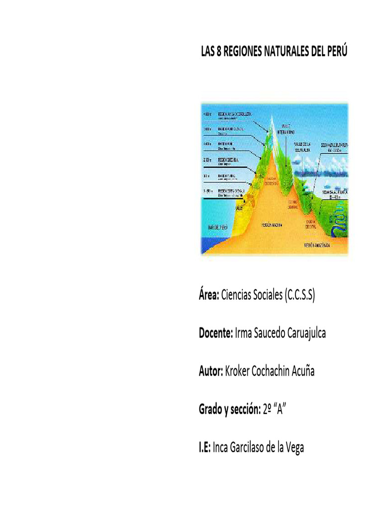 Las 8 Regiones Naturales Del Perú | PDF | Andes | Selva