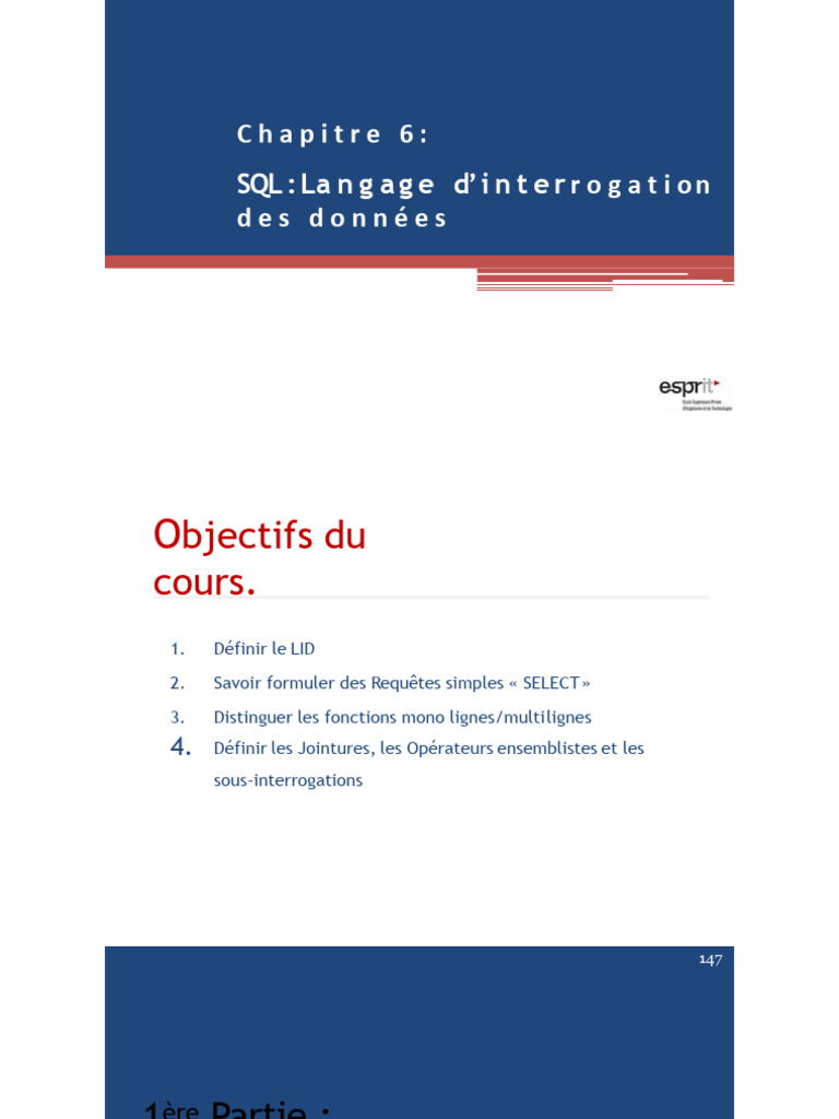 Introduction au langage SQL et requêtes SELECT | PDF | SQL | Mathématiques