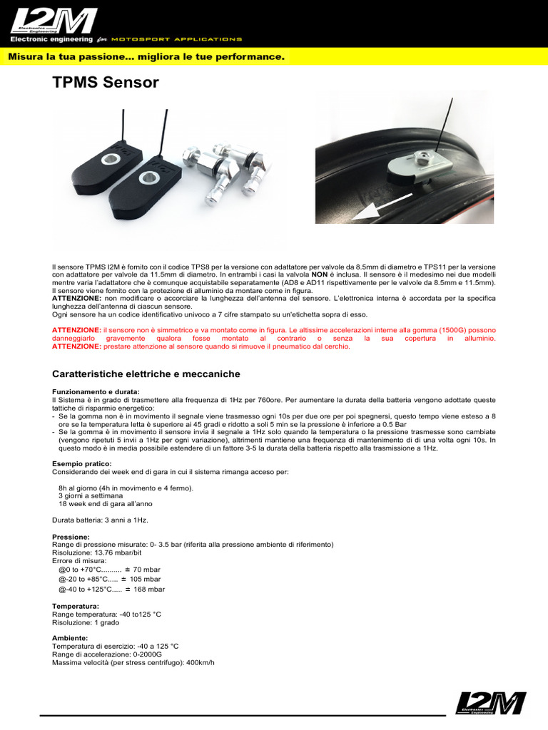 TPMS Sensor | PDF