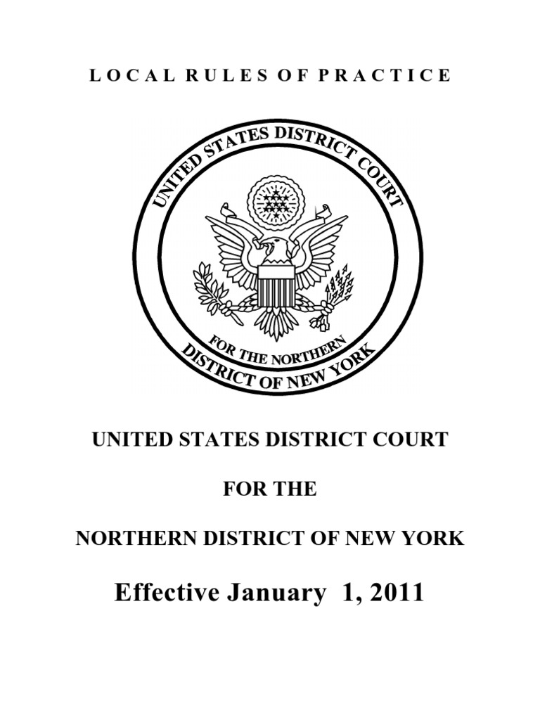 Local Rules Final | PDF | Service Of Process | Complaint
