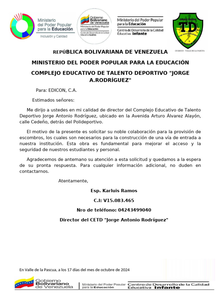 Carta Edicon | PDF