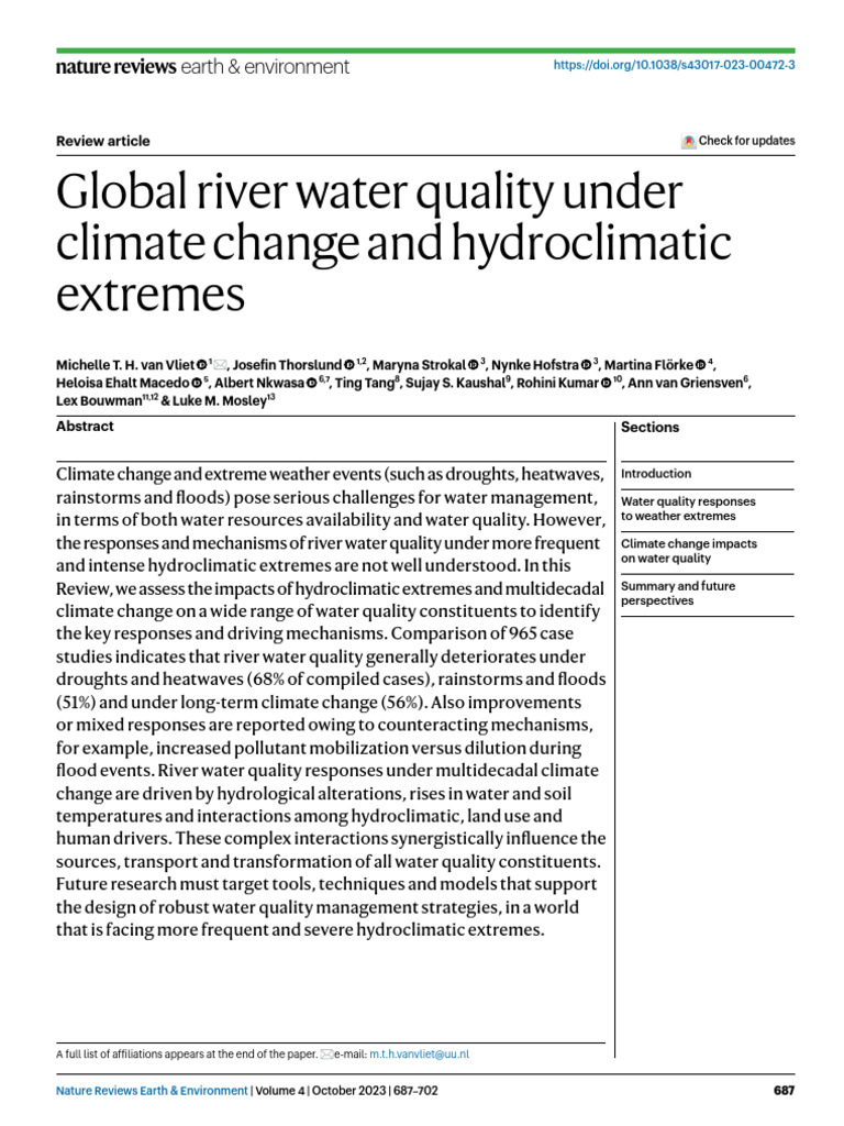 Global River Water Quality | PDF | Water | Drought