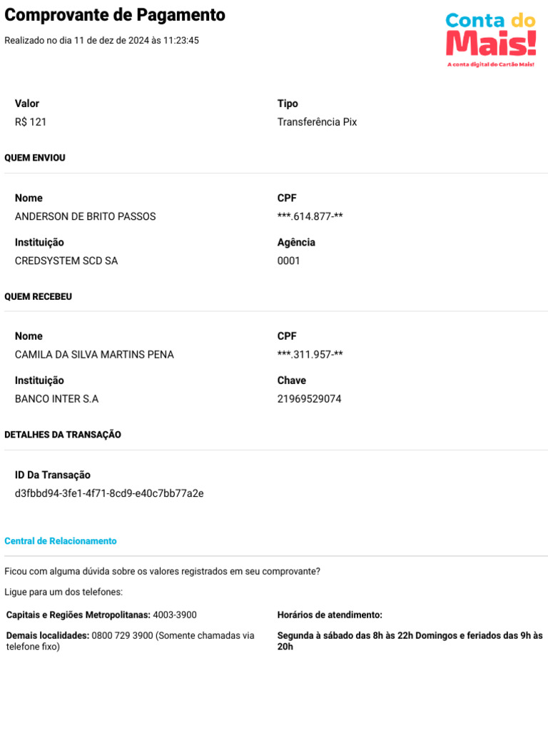 Comprovante Da Transação | PDF