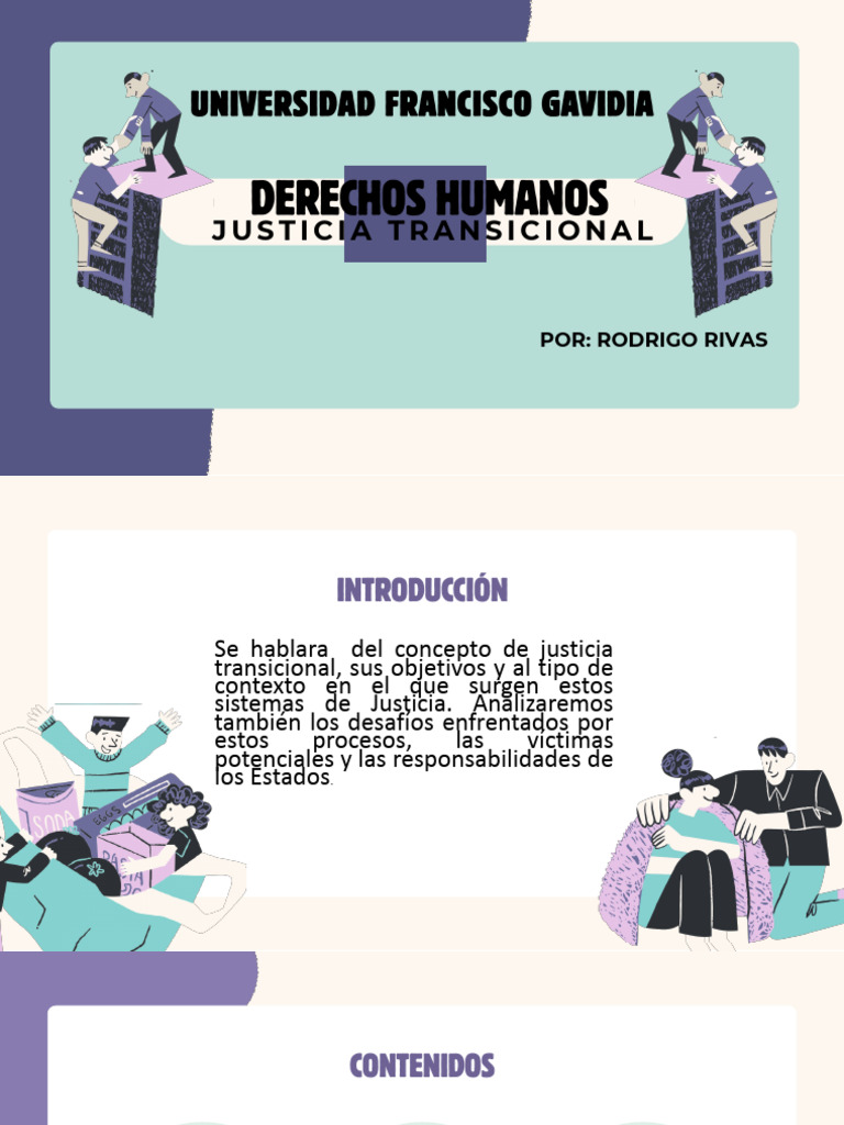 Justicia Transicional y Derechos Humanos | PDF