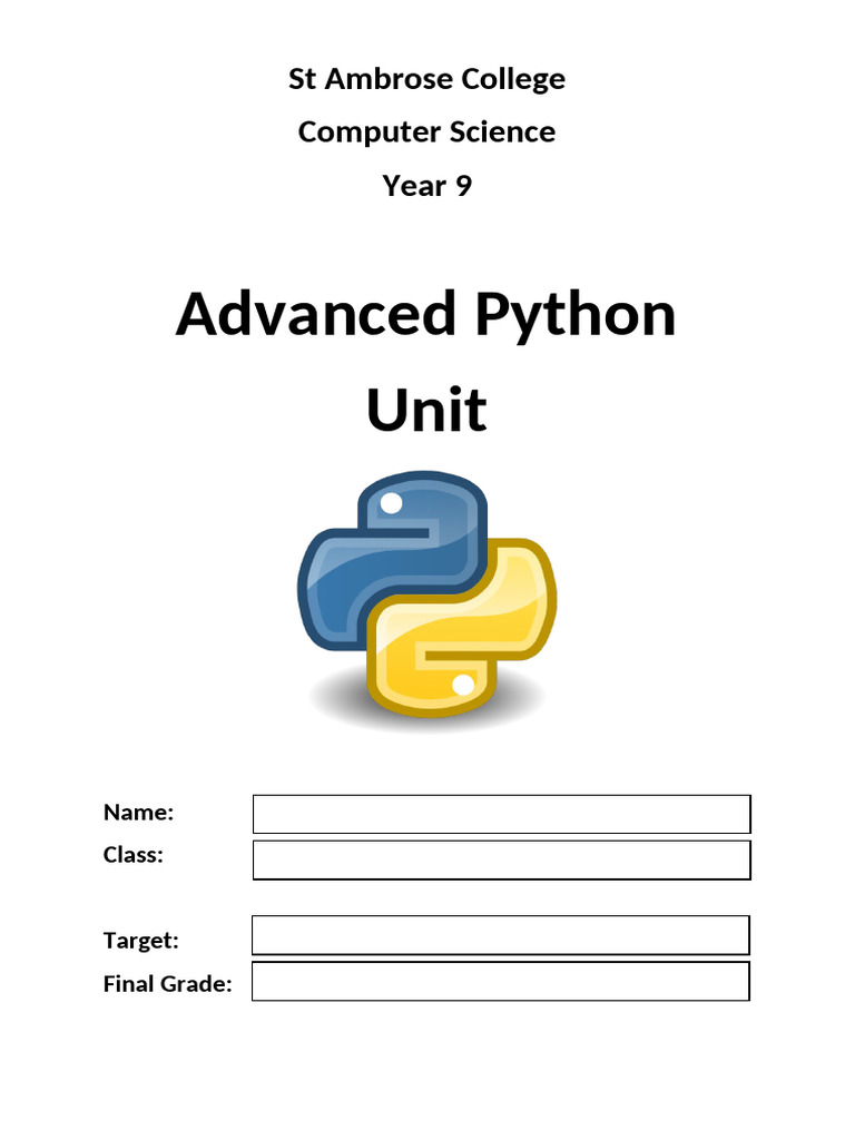 Python Pseudocode and Syntax Guide | PDF | Control Flow | Python ...