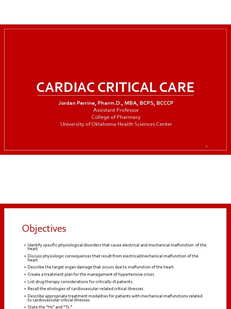 Cardiac Critical Care | PDF | Blood Pressure | Cardiac Arrest