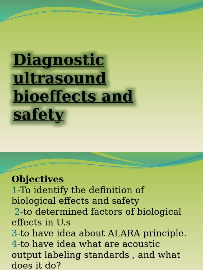 Ultrasound Bioeffects and Safety Guidelines | PDF | Ultrasound ...