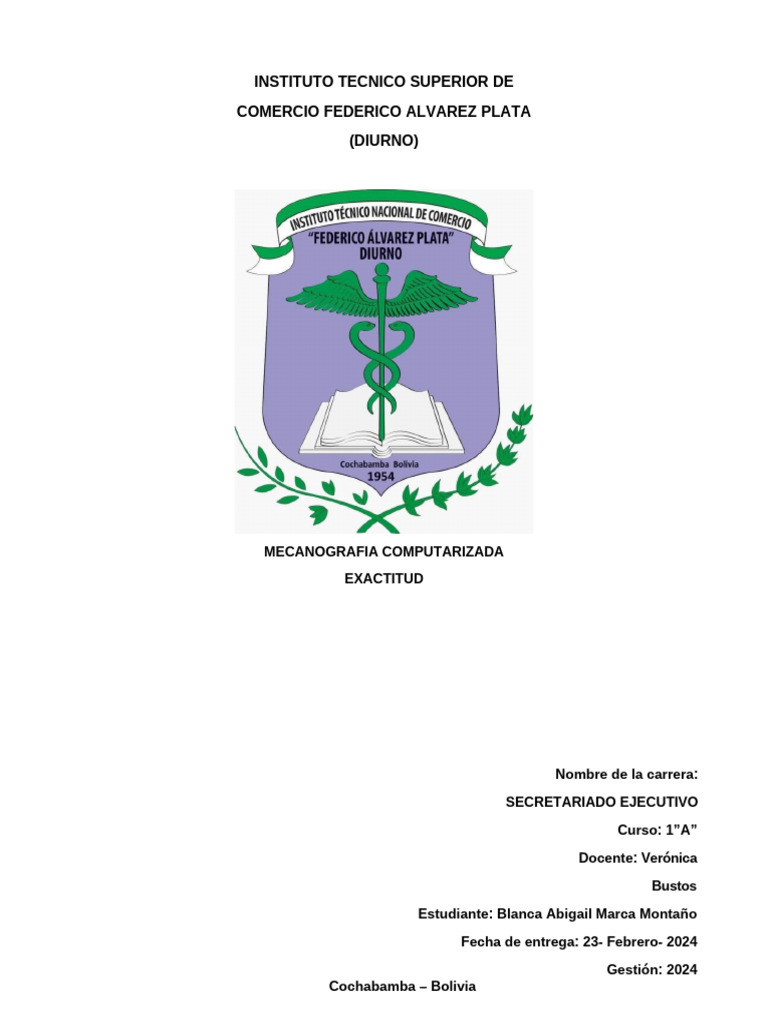 Instituto Tecnico Superior de Comercio | PDF