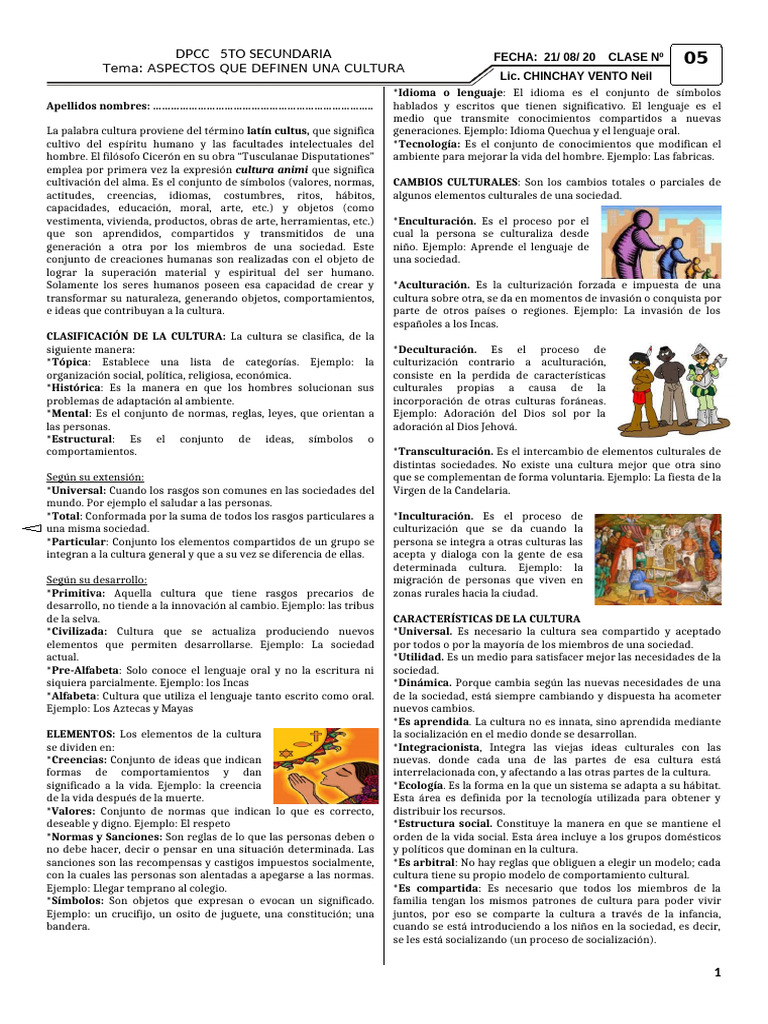 Aspectos que Definen la Cultura | PDF | Sociedad