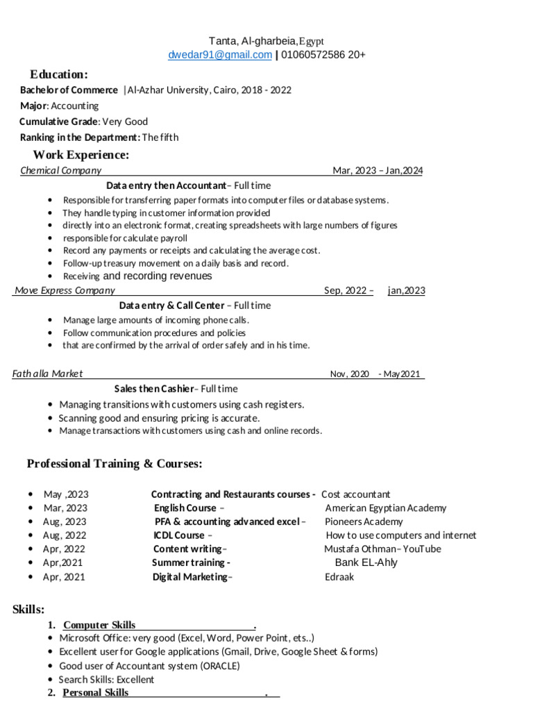 CV With PH Update 2024 - Copy-2 | PDF | Microsoft Excel | Computing