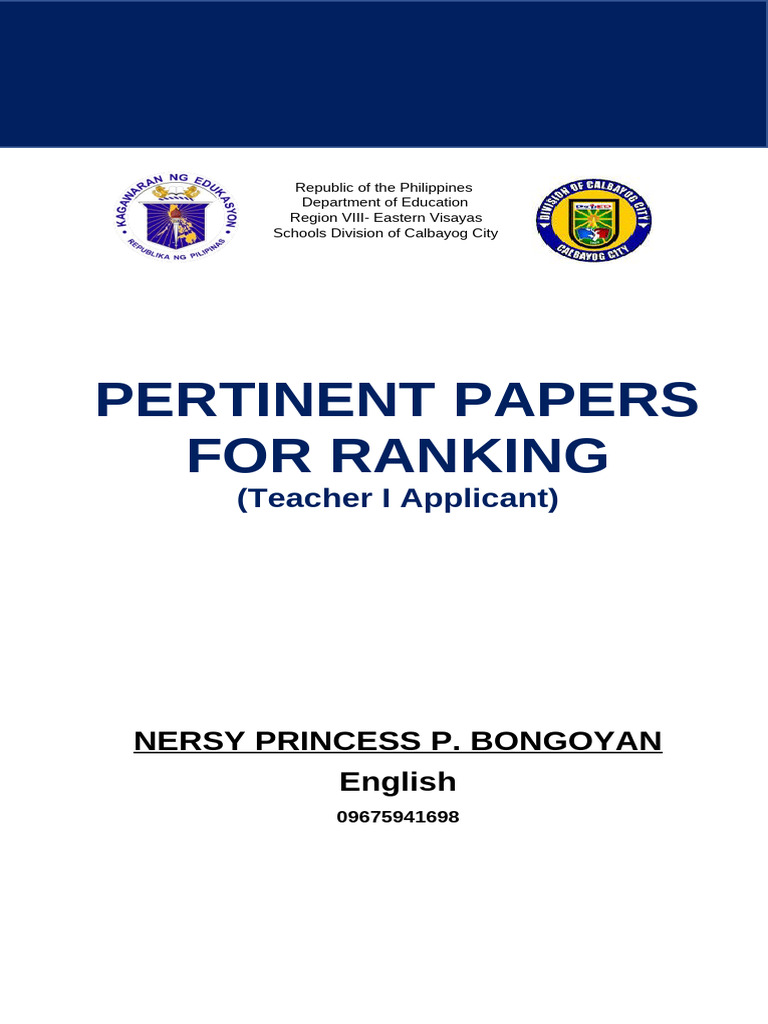 Cover Page For Ranking - Nersy | PDF