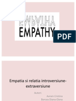 Empatia Si Relatia Introversiune-Extraversiune