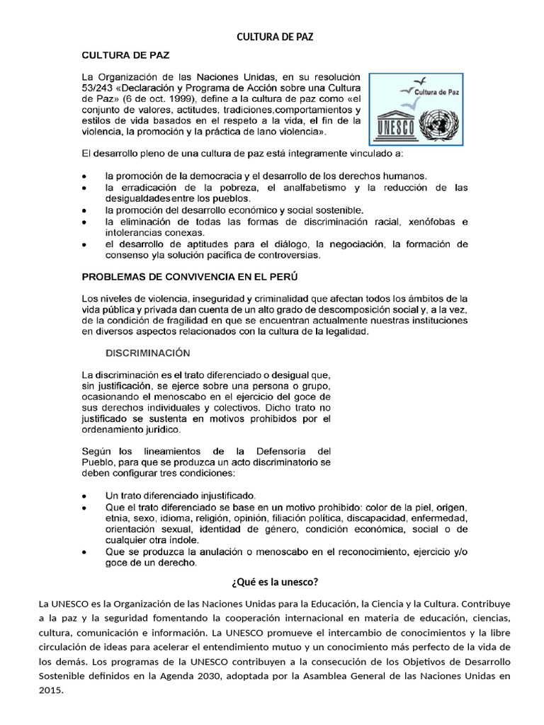 Promoviendo la Cultura de Paz y Diálogo | PDF | Mediación | Paz