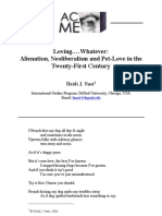 Loving .Whatever: Alienation, Neoliberalism and Pet-Love in The Twenty-First Century