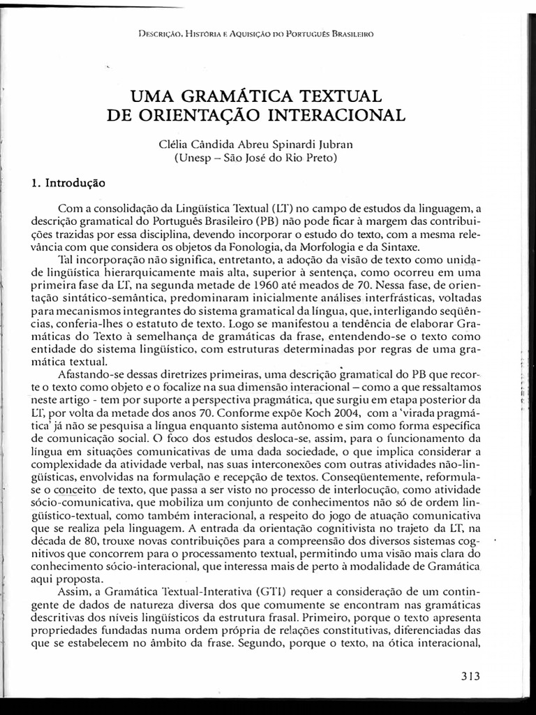 Uma Gramática Textual de Orientação Interacional - Capítulo Publicado ...