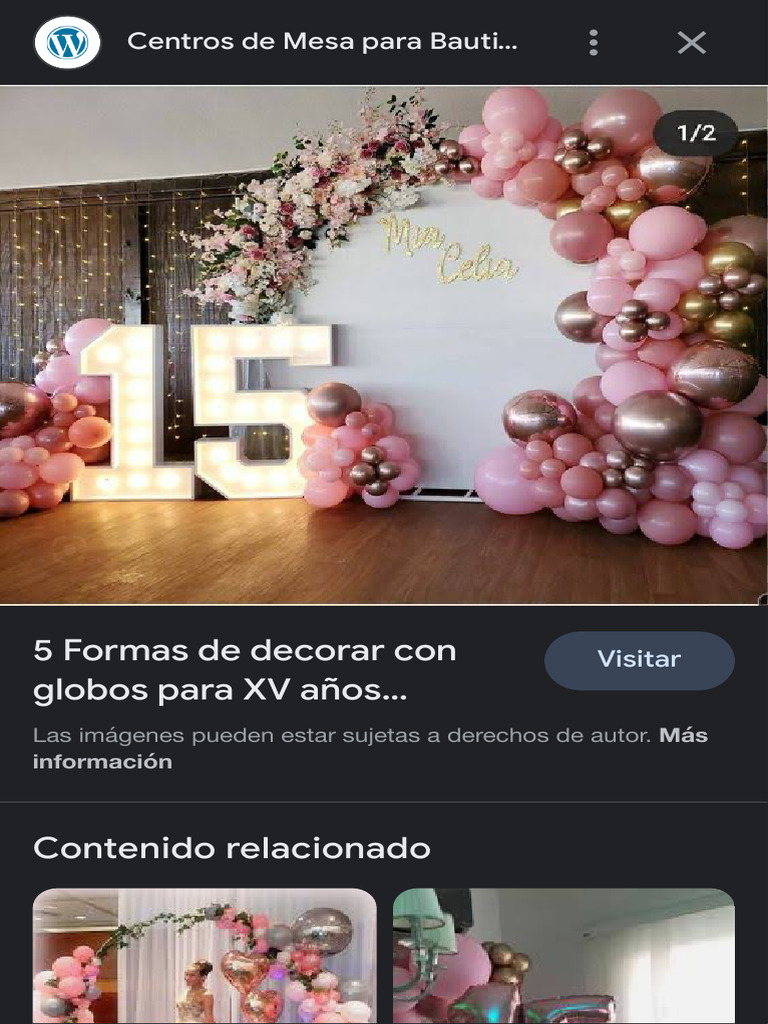 Decoraciones para XV - Búsqueda de Google | PDF