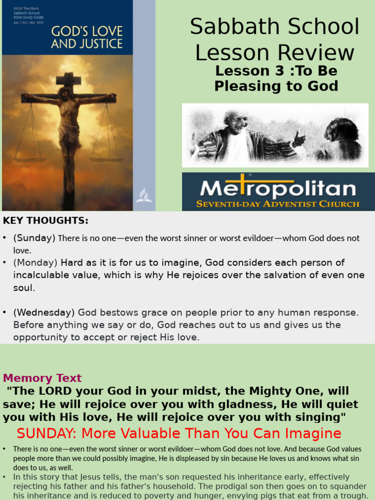 Sabbath School_ L3 | PDF | Jesus | God