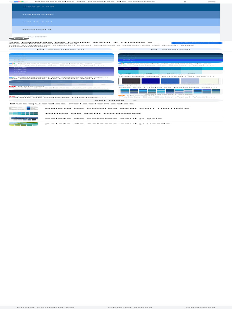 26 Paletas de Colores Azules | PDF