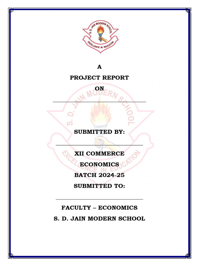 Economics Project Report | PDF