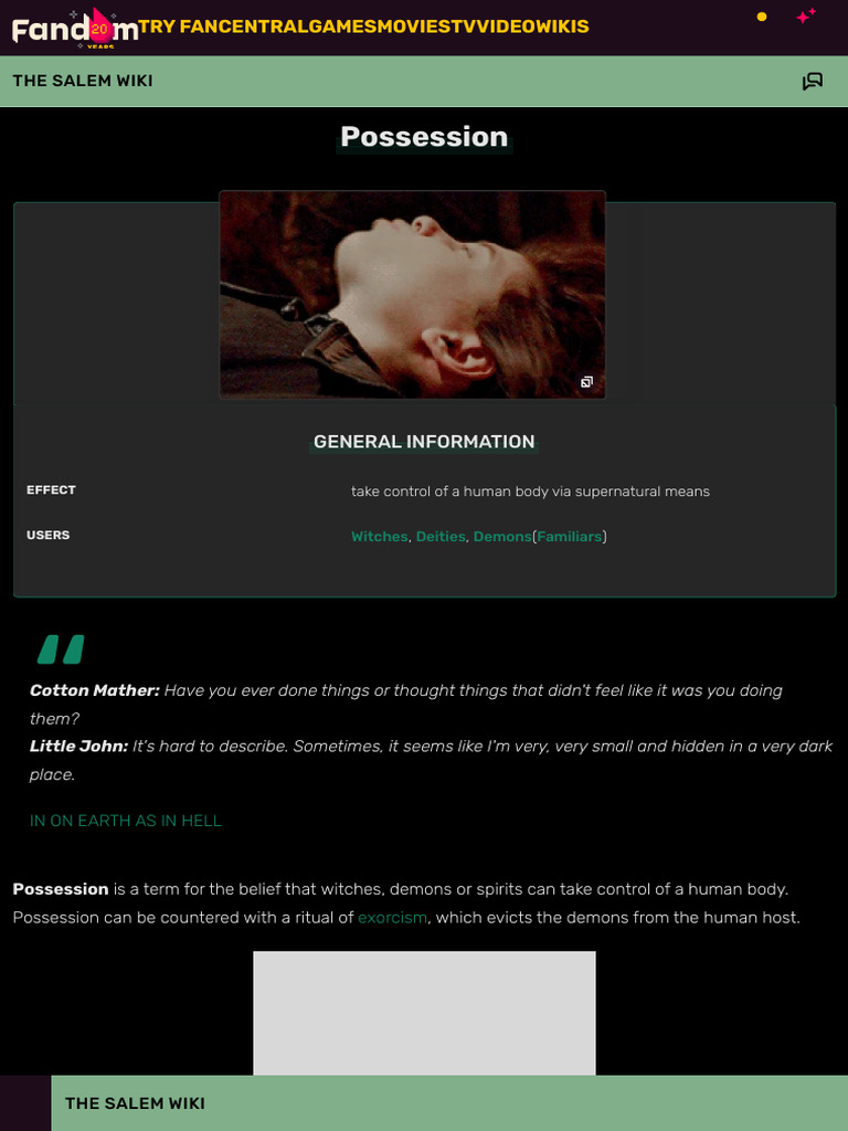 Possession: General Information | PDF | Witchcraft | Demons