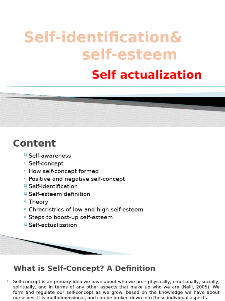 Understanding Self-Concept and Self-Esteem | PDF | Self Esteem | Self ...