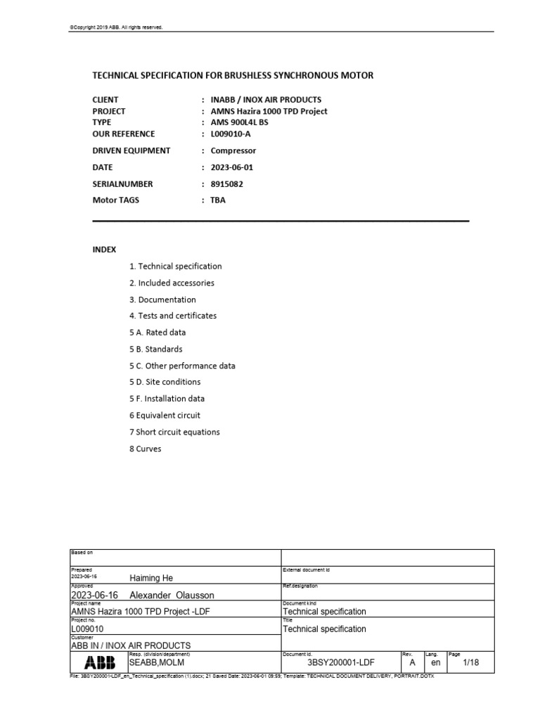 Motor Documents - L009010-A | PDF | Electric Motor | Bearing (Mechanical)