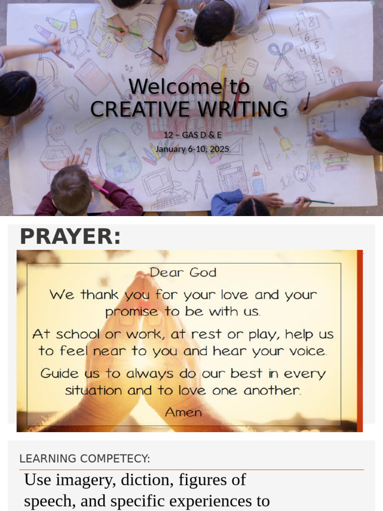 Revised Creative Writing | PDF | Narration | Word