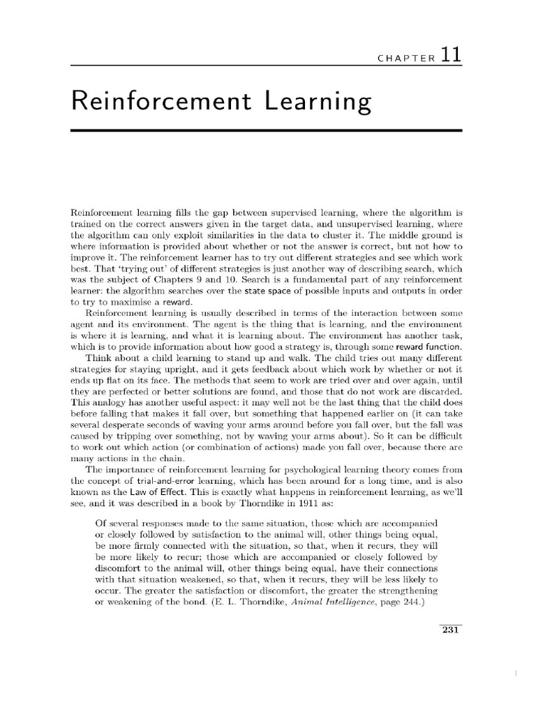 Reinforcement Learning | PDF