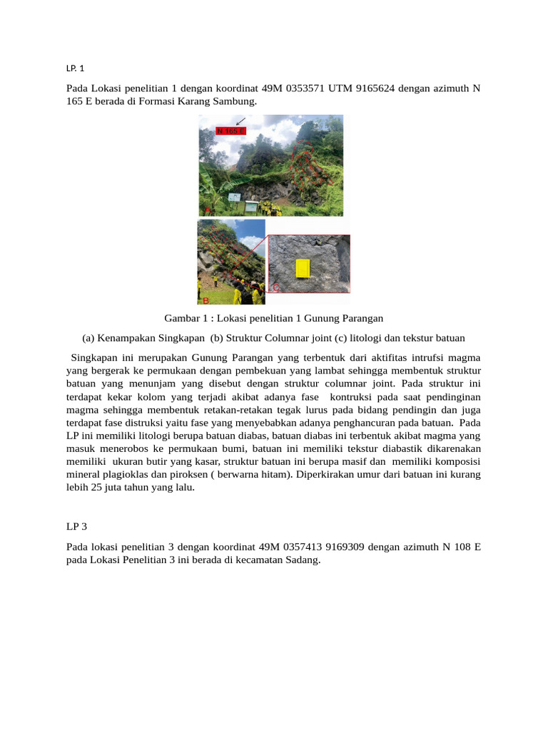 Analisis Litologi Batuan di Gunung Parangan | PDF