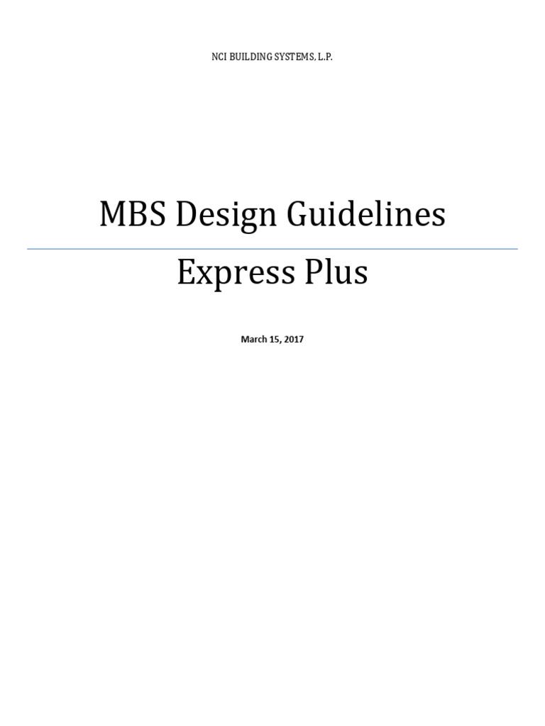 MBS Design Guidelines for Building Systems | PDF | Door | Column