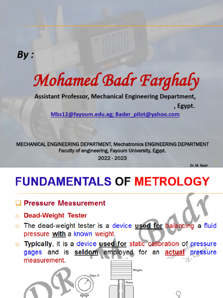 Fundamentals of Metrology Guide | PDF
