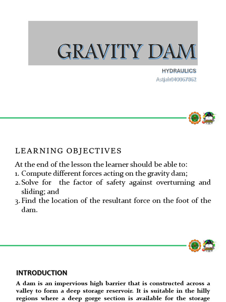 Gravity Dam Hydraulics and Forces | PDF | Dam | Reservoir