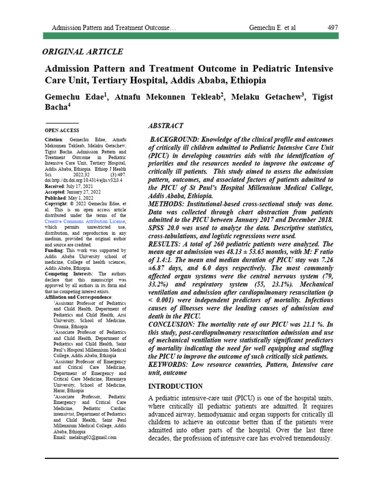 Page 497-504 Admission Pattern | PDF | Intensive Care Medicine ...