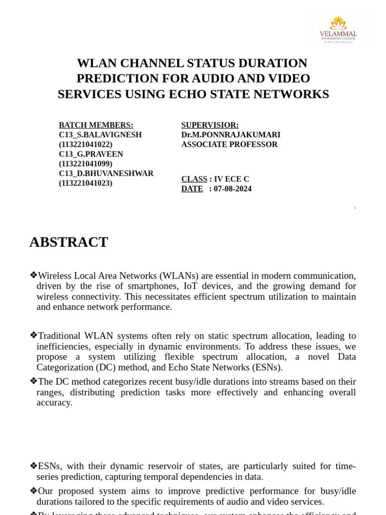 WLan Project First Review | PDF | Cognitive Radio | Deep Learning