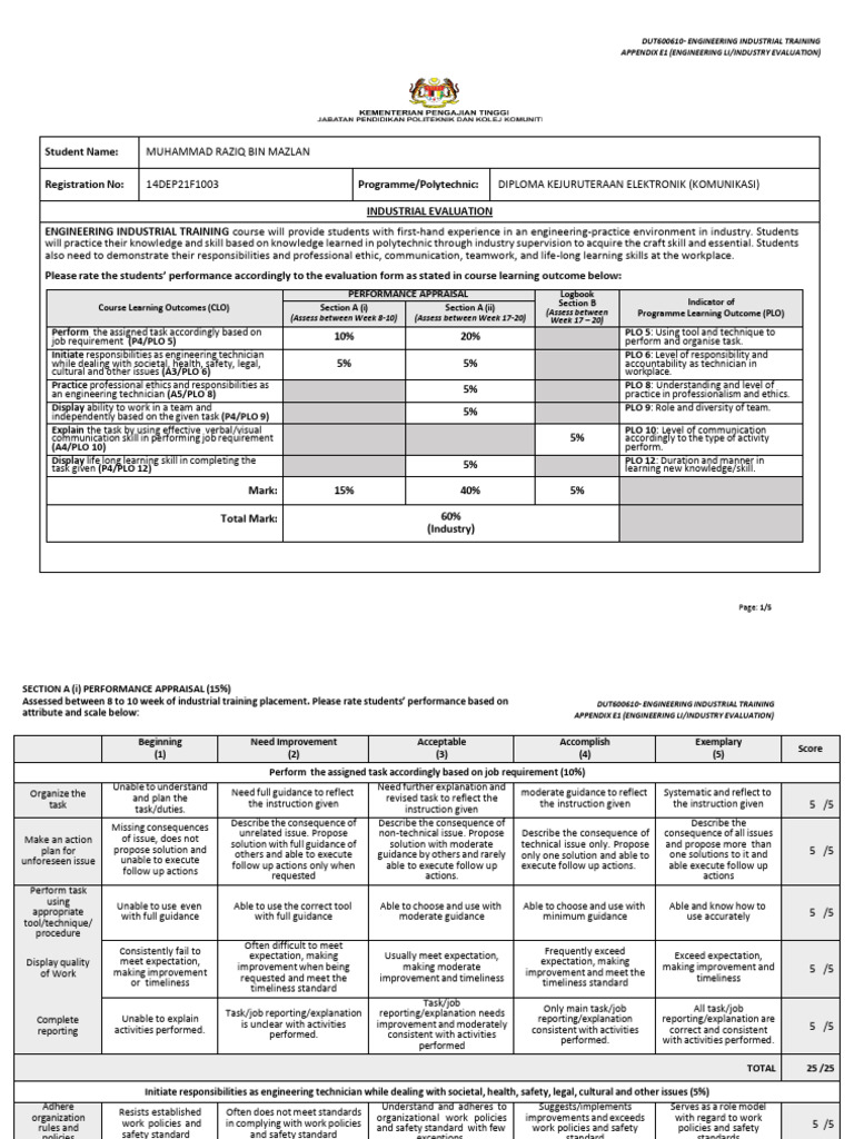 Appendix E1-Industrial Assessment - 17mei2022 | PDF | Procedural ...