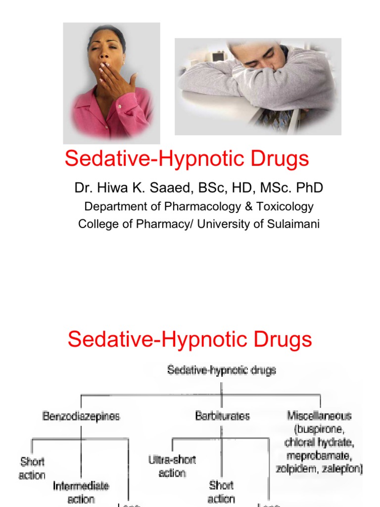 Classification of Sedative Hypnotics | PDF | Benzodiazepine | Medical ...